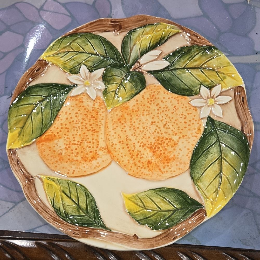 Takahashi Handcrafted Citrus Ceramic Plate